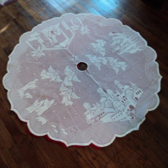 Heritage Lace Other - vintage lace Christmas tree skirt by Heritage Lace Company